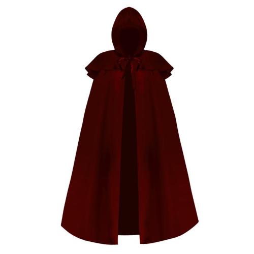 Halloween plus-size non-stretch cosplay monk gothic hooded cape costume