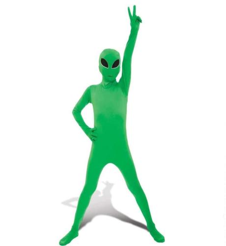Halloween for kid slight-stretch cosplay alien costume(with mask)