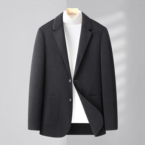 Elegant plus size non-stretch 3 colors solid wool blazer size run small