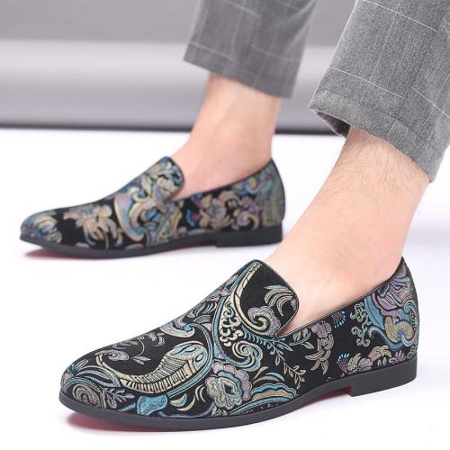Stylish printing soft sole all-match loafers