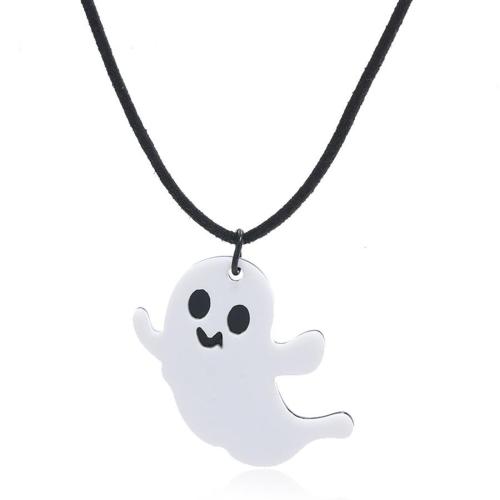 Halloween acrylic specter necklace(length:46+4 cm)
