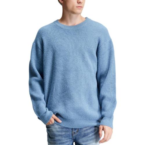 Casual slight stretch solid color 5-colors simple knitted sweater
