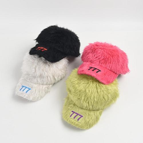 One pc fuzzy letter labeling couple adjustable baseball cap