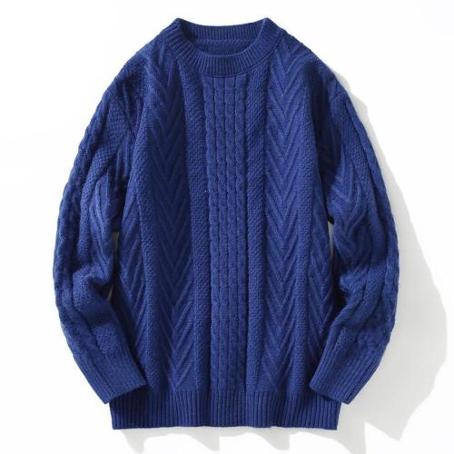 Casual plus size slight stretch 4-colors solid color knitted sweater