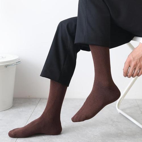 One pair new cotton 6 colors solid color stretch long socks