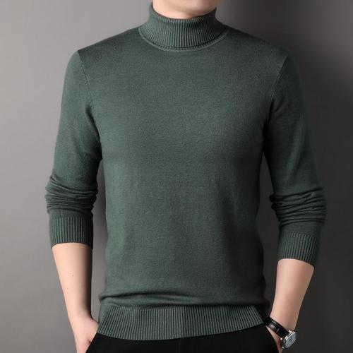 Casual plus size slight stretch high collar knitted thin sweater size run small