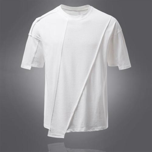Casual plus size slight stretch irregular loose short sleeve t-shirt