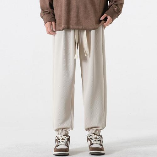 Casual plus size non-stretch 5 colors solid color loose pocket sweatpants