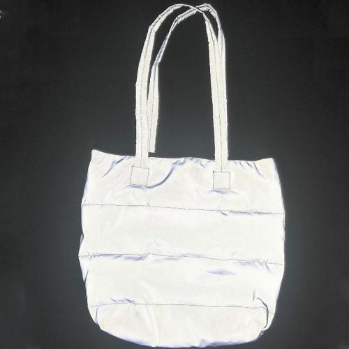 Stylish simple pure color reflective fabric tote bag 36*37cm
