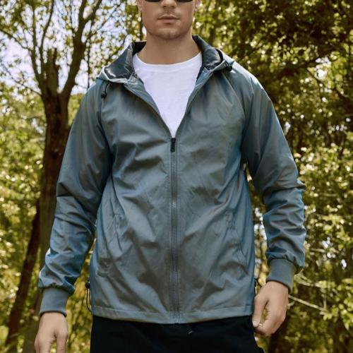 Casual plus size non-stretch windproof breathable discoloration jacket
