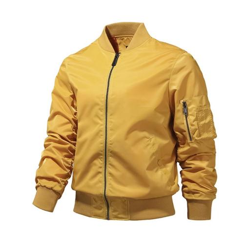 Casual plus size non-stretch solid color windproof jacket size run small