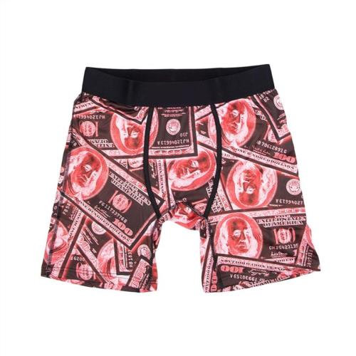 Sports plus size slight stretch dollar graphic printing midi waist trunks#2#