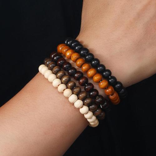 Five piece set wooden beads bracelet(length:19cm)