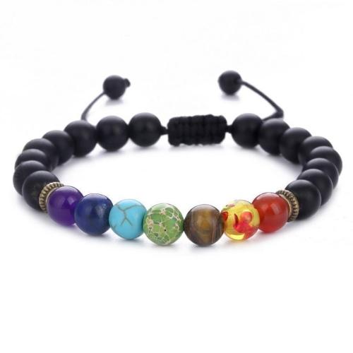One pc stylish new multicolor stone frosted beaded bracelet(width:8mm)