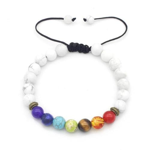 One pc stylish new synthetic white turquoise beaded bracelet(width:8mm)