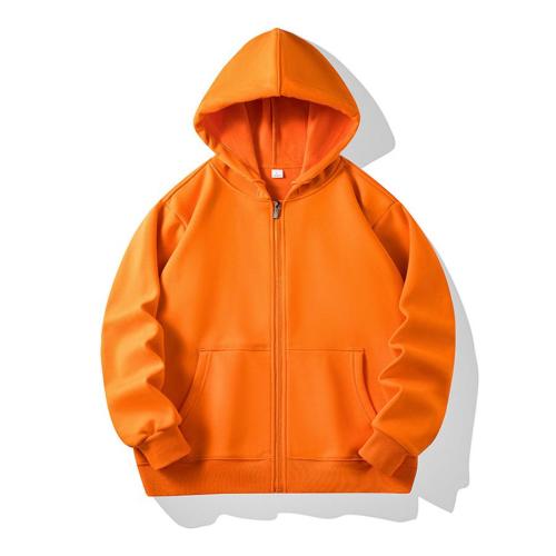 Casual plus size slight stretch 10 colors orange velvet hooded sweatshirt