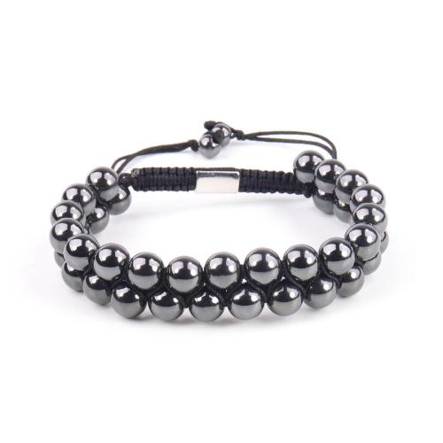 One pc new stylish double layer magnet stone beaded bracelet(width:8mm)