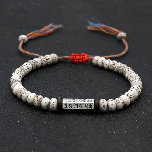 One pc new stylish black spots white stone beaded bracelet(width:6mm)