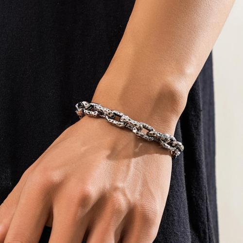 One pc hook design hip hop metal alloy bracelet(length:20cm)