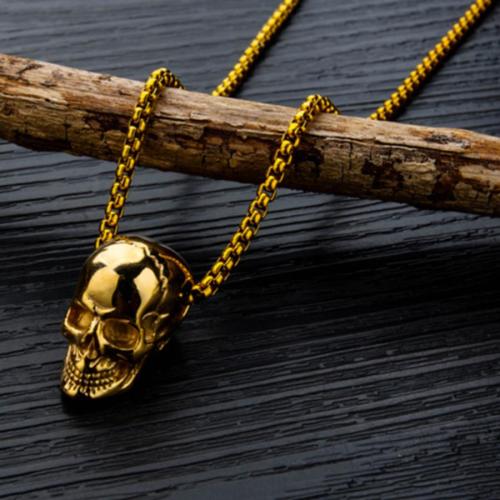 One pc stylish new solid color skeleton pendant necklace(length:55cm)