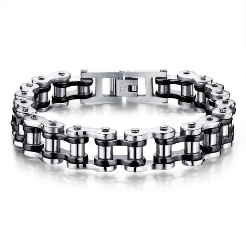 One pc stylish new contrast color titanium steel bracelet(length:21.5cm)