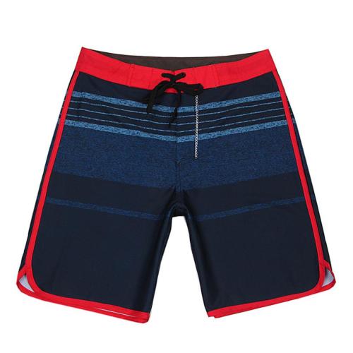 Plus size slight stretch contrast color quick dry surf rafting board shorts