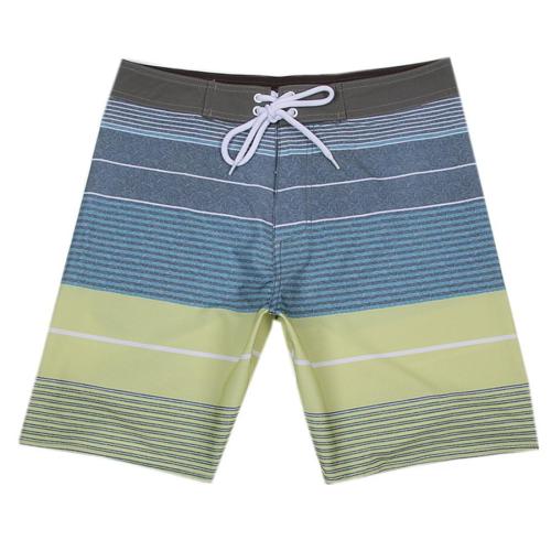 Plus size slight stretch contrast stripes quick dry surf rafting board shorts