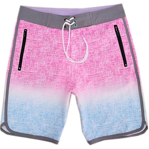 Plus size slight stretch contrast color quick dry surf rafting board shorts