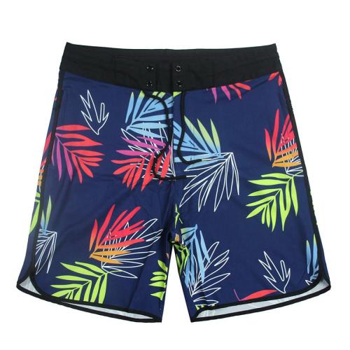 Plus size slight stretch quick dry surf print board shorts