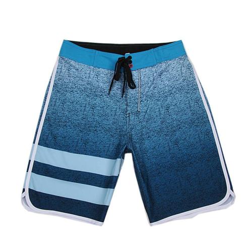 Plus size slight stretch gradient stripes quick dry surf rafting board shorts