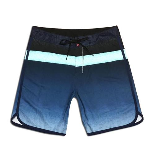 Plus size slight stretch contrast color quick dry surf rafting board shorts