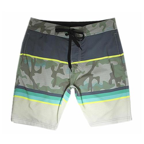 Plus size slight stretch camo printing quick dry surf rafting board shorts