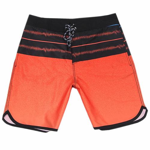 Plus size slight stretch orange quick dry surf rafting board shorts