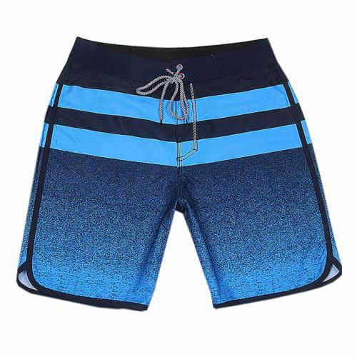 Plus size slight stretch wide stripe quick dry surf rafting board shorts