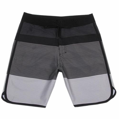 Plus size stretch stripe contrast color quick dry surf rafting board shorts
