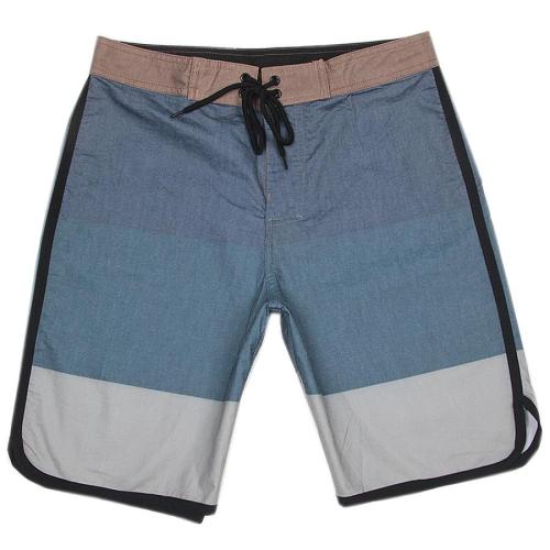 Plus size stretch contrast color plaid quick dry surf rafting board shorts