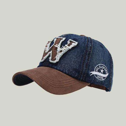 One pc stylish new 4 colors letter embroidery denim baseball cap 54-60cm