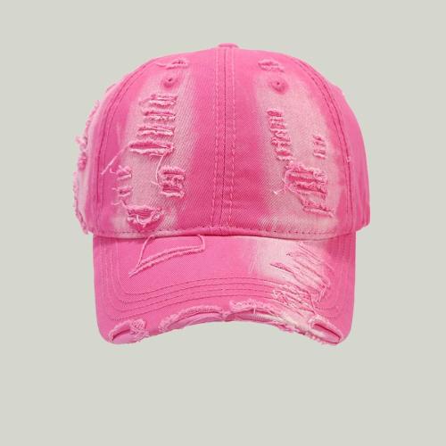 One pc stylish new 10 colors solid color hole decor baseball cap 54-60cm