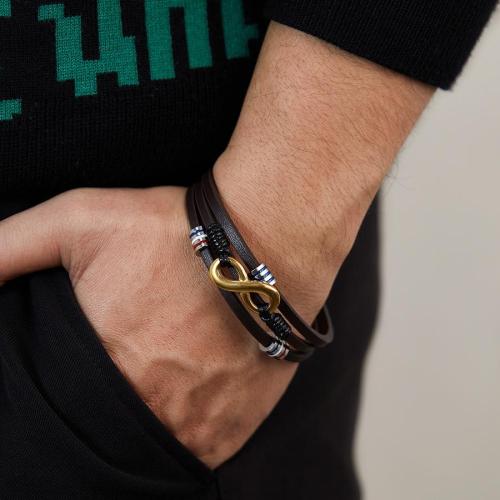 One pc stylish new infinity symbol stainless steel buckle bracelet(length:21cm)