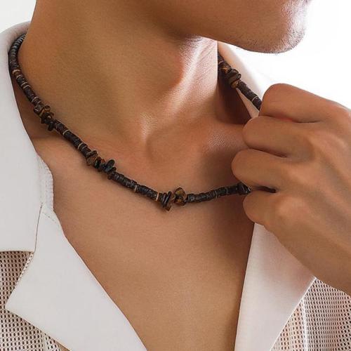 One pc bohemia new wooden beads necklace (length:45+7cm)