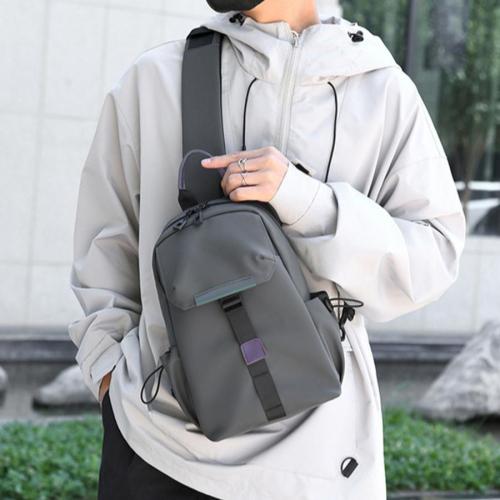 Casual stylish new solid color waterproof one shoulder chest bag