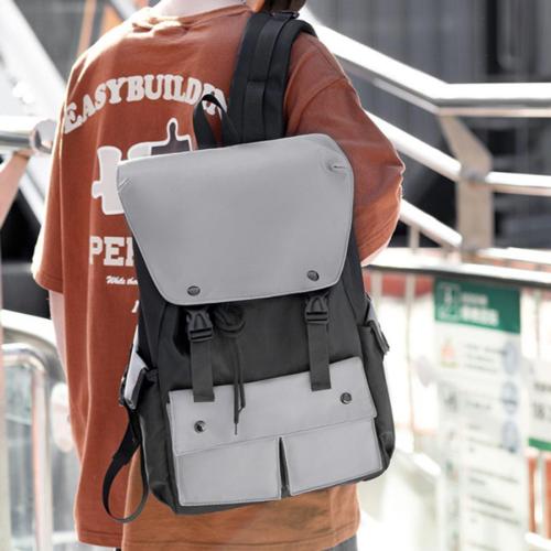 Stylish new waterproof contrast color large capacity adjustable backpack