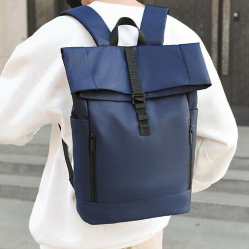 Stylish new simple solid color waterproof large capacity backpack