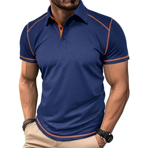 Casual plus size slight stretch 6 colors short sleeve polo shirt