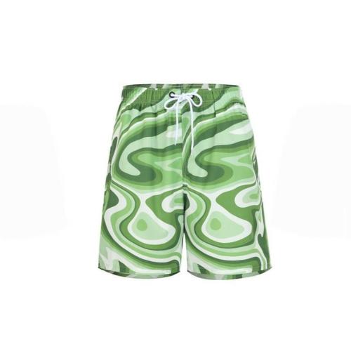 Family couple style men plus size allover print casual with lined beach shorts