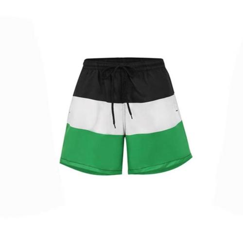 Family couple style boy stripe color-block casual with lined beach shorts