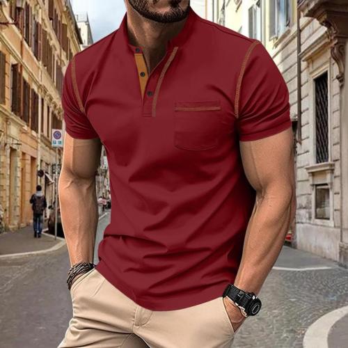 Casual plus size slight stretch comfort breathable polo shirt