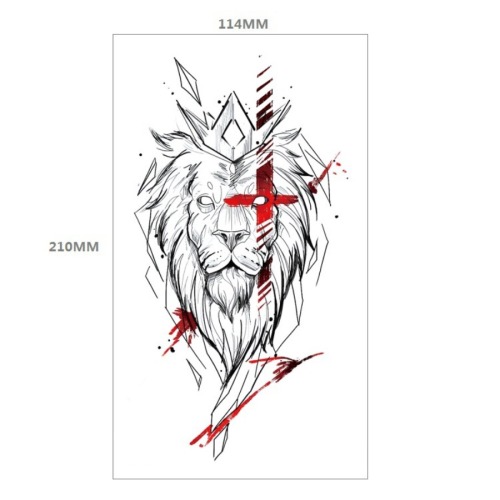 Two pc lion tattoo stickers 114*210mm