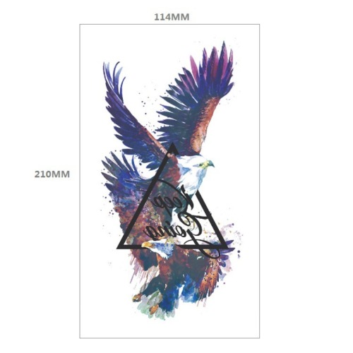 Two pc eagle letter tattoo stickers 114*210mm