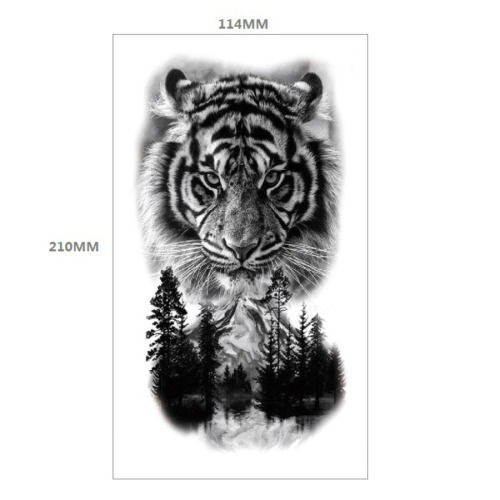 Two pc tiger jungle tattoo stickers 114*210mm